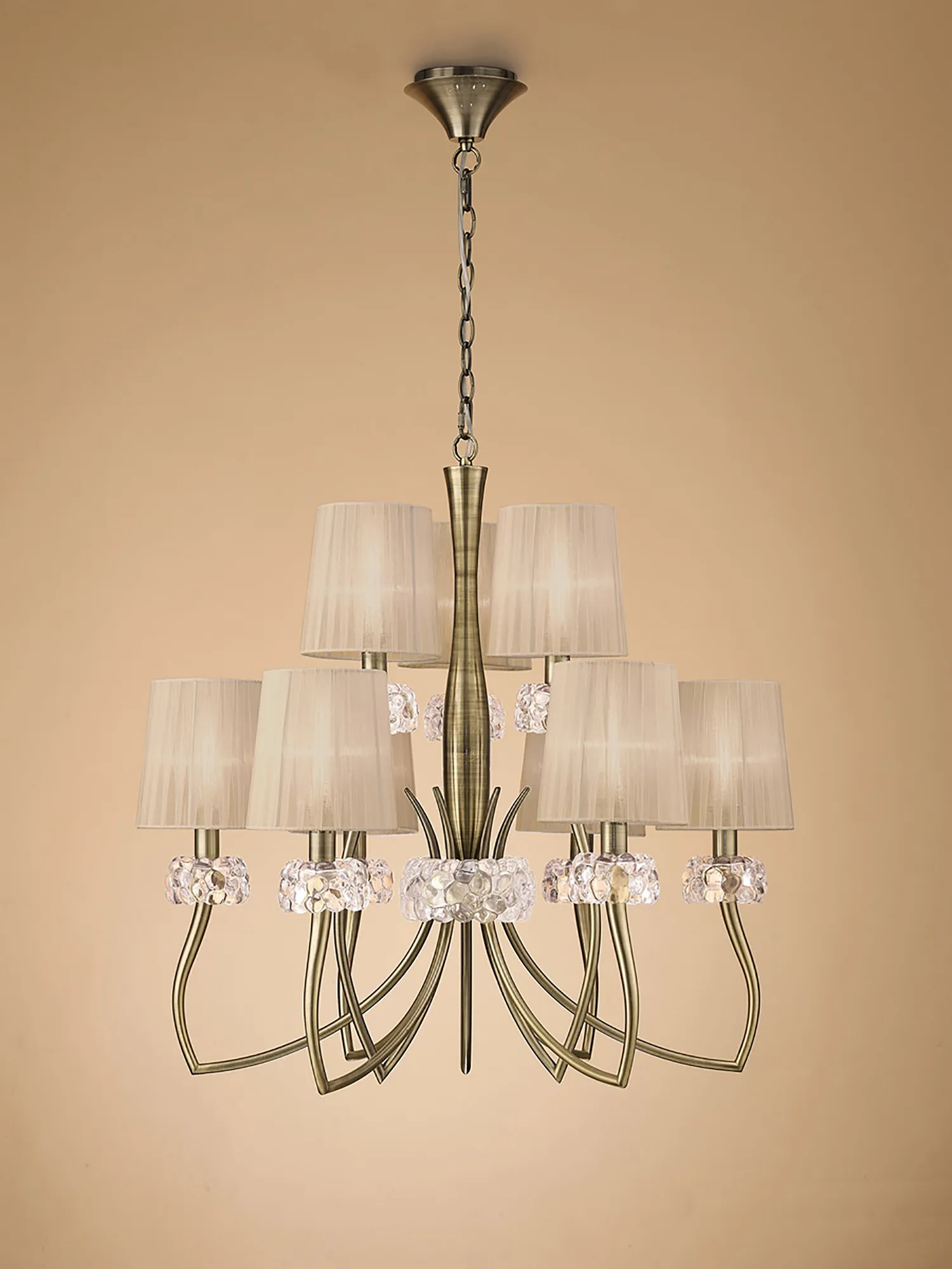 Loewe Antique Brass-Soft Bronze Ceiling Lights Mantra Multi Arm Fittings Loewe Antique Brass-Soft Bronze Ceiling Lights Mantra Multi Arm Fittings